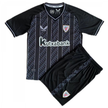 23/24 Athletic Club de Bilbao Goalkeeper Black Football Kit (Shirt+Shorts) Kid's